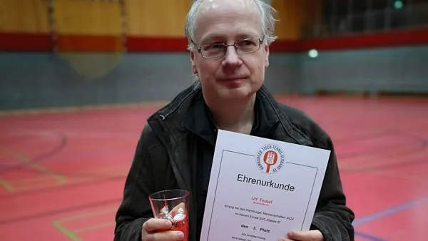 Ulf holt Bronze bei den Hamburger Meisterschaften 2022 Senioren B-Klasse!